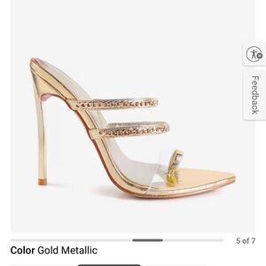 London Rag Tickle Me Sandal gold metallic size 10